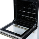 Forno Pallerano 20-Inch Freestanding Electric Range in White with Antique Brass Trim (FFSEL6052-20WHT)