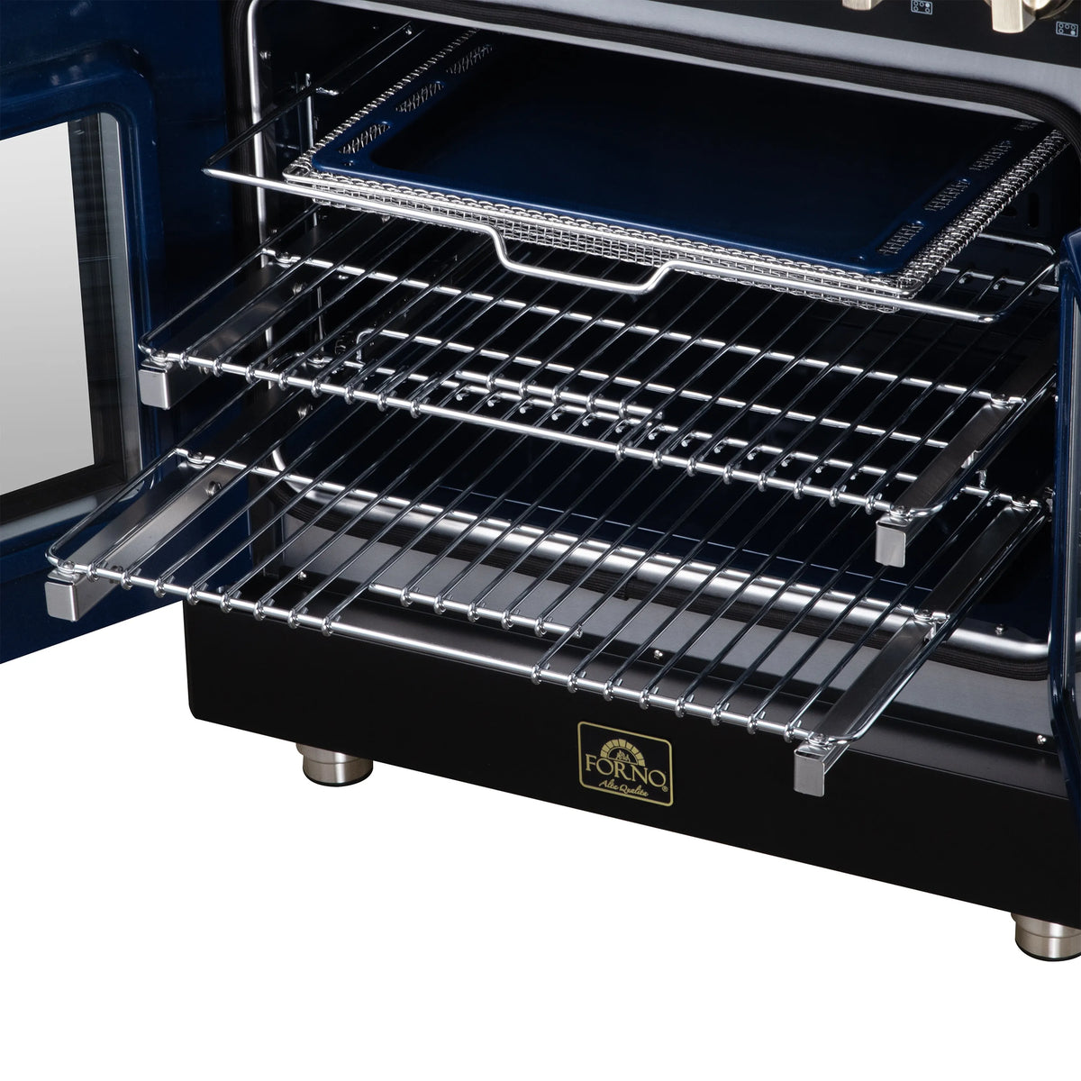 Convection oven wire rack and baking tray in black FORNO electric range