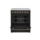 Forno Paolo 30-Inch Freestanding Electric Range in Black (FFSEL6011-30BLK)