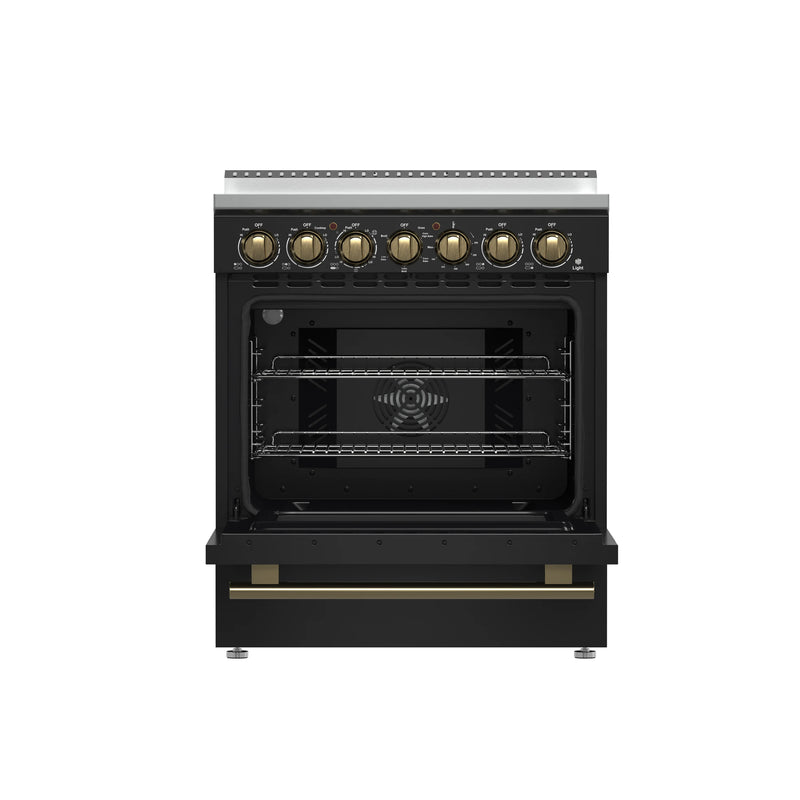 Forno Paolo 30-Inch Freestanding Electric Range in Black (FFSEL6011-30BLK)