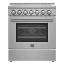 Forno 5-Piece Appliance Package - 30-Inch Electric Range, Wall Mount Range Hood, 60-Inch Refrigerator, Dishwasher, and 24-Inch Microwave Drawer in Stainless Steel