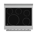 Forno 5-Piece Appliance Package - 30-Inch Electric Range, Wall Mount Range Hood, 36-Inch Refrigerator, Dishwasher, and 24-Inch Microwave Oven in Stainless Steel