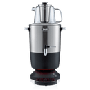 SAKI Chaiovar Electric Samovar - 4L Stainless Steel Electric Tea Maker, Temperature Display, Large Ceramic Teapot, Boil Dry & Auto Shut Off, Best for Persian, Russian, and Turkish Tea