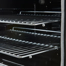 Forno 5-Piece Appliance Package - 30-Inch Electric Range, Wall Mount Range Hood, 36-Inch Refrigerator, Dishwasher, and 30-Inch Microwave Drawer in White with Antique Brass Handle