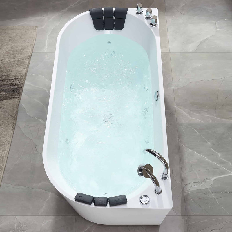 Empava 59-Inch Whirlpool Acrylic Alcove Bathtub (EMPV-59AIS06)