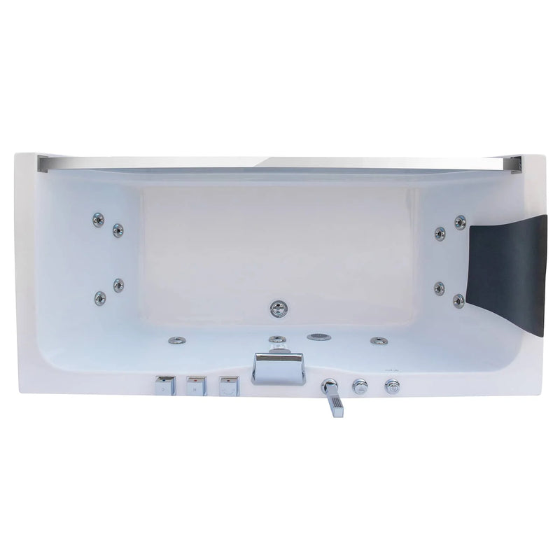 Empava 59-Inch Whirlpool Rectangular Bathtub (EMPV-59JT408LED)