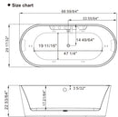 Empava 67-Inch Whirlpool Acrylic Freestanding Bathtub (EMPV-67AIS01)