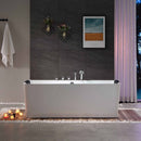 Empava 67-Inch Whirlpool Freestanding Acrylic Bathtub (EMPV-67AIS03)