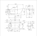 Empava 67-Inch Freestanding Soaking Tub with Left Drain (EMPV-67FT1528)