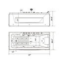 Empava 67-Inch Whirlpool Rectangular Bathtub (EMPV-67JT351LED)