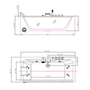 Empava 67-Inch Whirlpool Rectangular Bathtub (EMPV-67JT408LED)