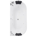 Empava 71-Inch Whirlpool Acrylic Alcove Bathtub (EMPV-71AIS08)