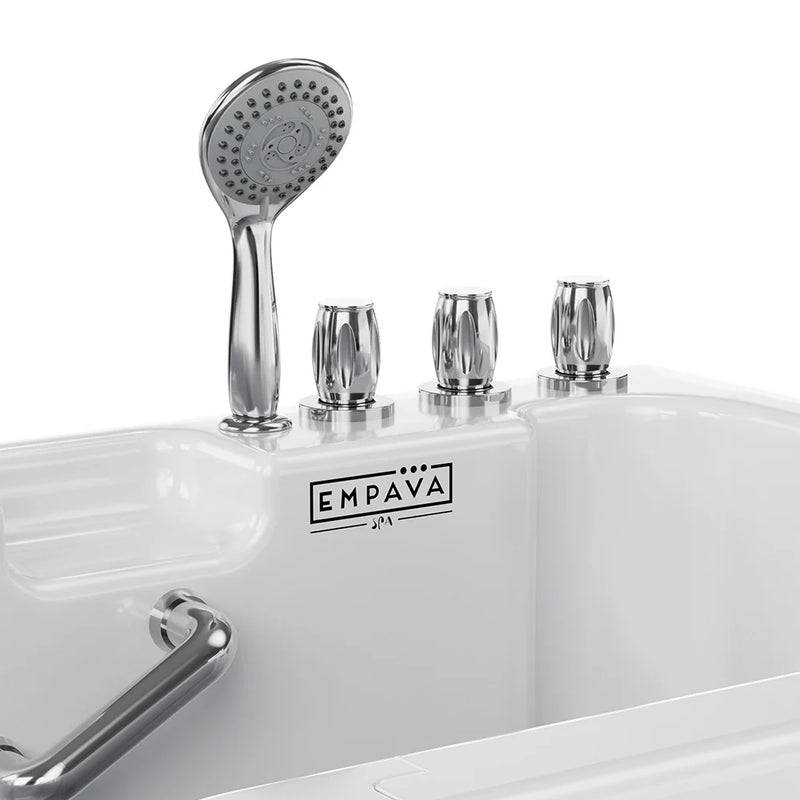 Empava 54-Inch Alcove Soaking Walk-in Tub with Right Drain (EMPV-54WIT09)