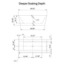 Empava 67-Inch Freestanding Soaking Tub with Center Drain (EMPV-67FT1516)