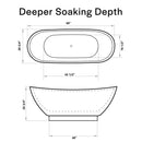 Empava 69-Inch Freestanding Soaking Tub with Center Drain (EMPV-69FT1603)