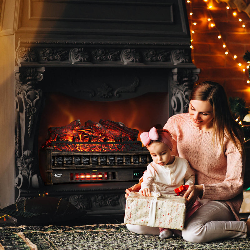 TURBRO Eternal Flame EF26-LG Smart Electric Fireplace Logs, WiFi Enabled (707-98-153AWIFI-BK)