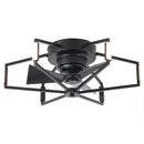 Parrot Uncle 21-Inch Wade Black Industrial Flush Mount LED Ceiling Fan (F3010)