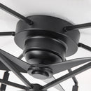 Parrot Uncle 21-Inch Wade Black Industrial Flush Mount LED Ceiling Fan (F3010)
