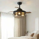 Parrot Uncle 36-Inch Pickett Industrial Downrod Mount Ceiling Fan with Lighting and Remote Control (F3504QQ110V)