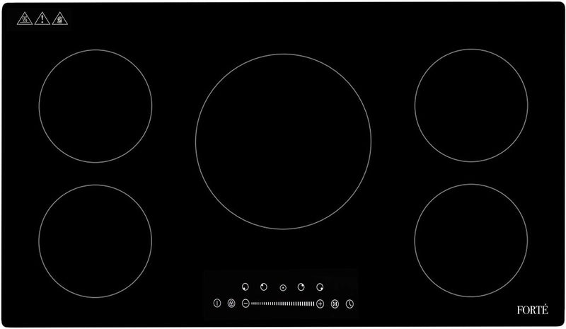 Forte 36-Inch Electric Induction Cooktop with 5 Elements and 9 Power Levels in Black (F36NDC4505B)