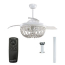 Parrot Uncle 42-Inch Huang Farmhouse Wooden Beads Ceiling Fan with Lighting (F4712Q110V)