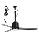 Parrot Uncle 42-Inch Rhine Indoor/Wet Outdoor IP65 Black Anywhere Waterproof Ceiling Fan with LED Light and Convenient Hanging Hook (F5001BK)