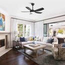 Parrot Uncle 42-Inch Gladys Modern Black LED Ceiling Fan with Remote Control (F5004BK)