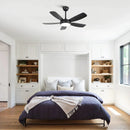Parrot Uncle 42-Inch Gladys Modern Black LED Ceiling Fan with Remote Control (F5004BK)