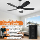 Parrot Uncle 42-Inch Gladys Modern Black LED Ceiling Fan with Remote Control (F5004BK)