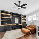 Parrot Uncle 42-Inch Gladys Modern Black LED Ceiling Fan with Remote Control (F5004BK)