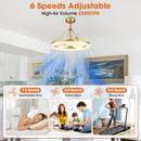 Parrot Uncle 30-Inch Mona Golden Downrod Mount Fandelier with Remote Control (F5006)