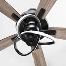 Parrot Uncle 52-Inch Oregon DC Motor Modern Downrod Ceiling Fan with LED Light