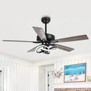 Parrot Uncle 52-Inch Oregon DC Motor Modern Downrod Ceiling Fan with LED Light