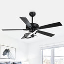 Parrot Uncle 52-Inch Oregon DC Motor Modern Downrod Ceiling Fan with LED Light