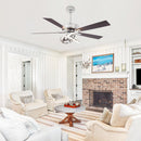 Parrot Uncle 52-Inch Oregon DC Motor Modern Downrod Ceiling Fan with LED Light