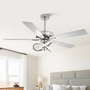 Parrot Uncle 52-Inch Oregon DC Motor Modern Downrod Ceiling Fan with LED Light