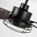 Parrot Uncle 52-Inch Bernice DC Motor Industrial Downrod Ceiling Fan with LED Light and Remote Control