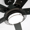 Parrot Uncle 52-Inch Bernice DC Motor Industrial Downrod Ceiling Fan with LED Light and Remote Control