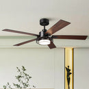 Parrot Uncle 52-Inch Bernice DC Motor Industrial Downrod Ceiling Fan with LED Light and Remote Control