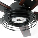 Parrot Uncle 52-Inch Bernice DC Motor Industrial Downrod Ceiling Fan with LED Light and Remote Control