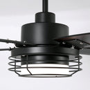 Parrot Uncle 52-Inch Bernice DC Motor Industrial Downrod Ceiling Fan with LED Light and Remote Control