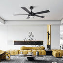 Parrot Uncle 52-Inch Bernice DC Motor Industrial Downrod Ceiling Fan with LED Light and Remote Control
