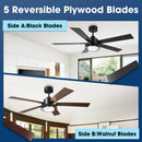 Parrot Uncle 52-Inch Bernice DC Motor Industrial Downrod Ceiling Fan with LED Light and Remote Control
