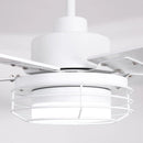 Parrot Uncle 52-Inch Bernice DC Motor Industrial Downrod Ceiling Fan with LED Light and Remote Control