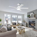 Parrot Uncle 52-Inch Bernice DC Motor Industrial Downrod Ceiling Fan with LED Light and Remote Control