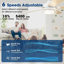 Parrot Uncle 52-Inch Bernice DC Motor Industrial Downrod Ceiling Fan with LED Light and Remote Control
