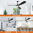 Parrot Uncle 60-Inch Alexi DC Motor Modern Downrod Ceiling Fan with LED Light