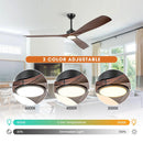 Parrot Uncle 60-Inch Alexi DC Motor Modern Downrod Ceiling Fan with LED Light