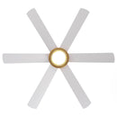 Parrot Uncle 54-Inch Kama Modern Downrod Mount Ceiling Fan with Remote Control and LED Light (F6005GD)