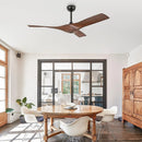 Parrot Uncle 52-Inch Erin DC Motor Industrial Downrod Ceiling Fan with Remote Control (F6009BR)